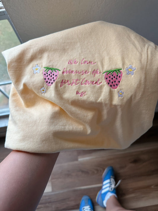 He Loved First Oopsie Tee Size M