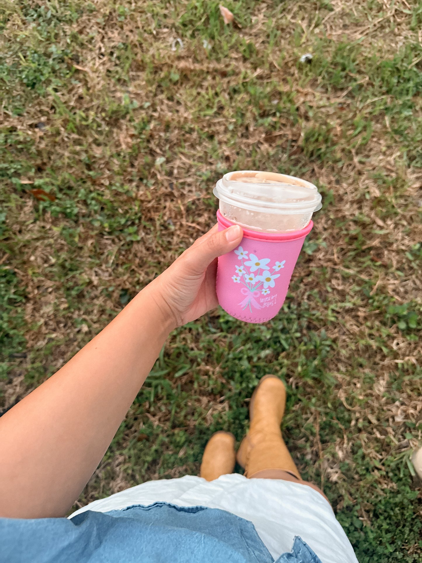 Loved By Jesus Coffee Koozie