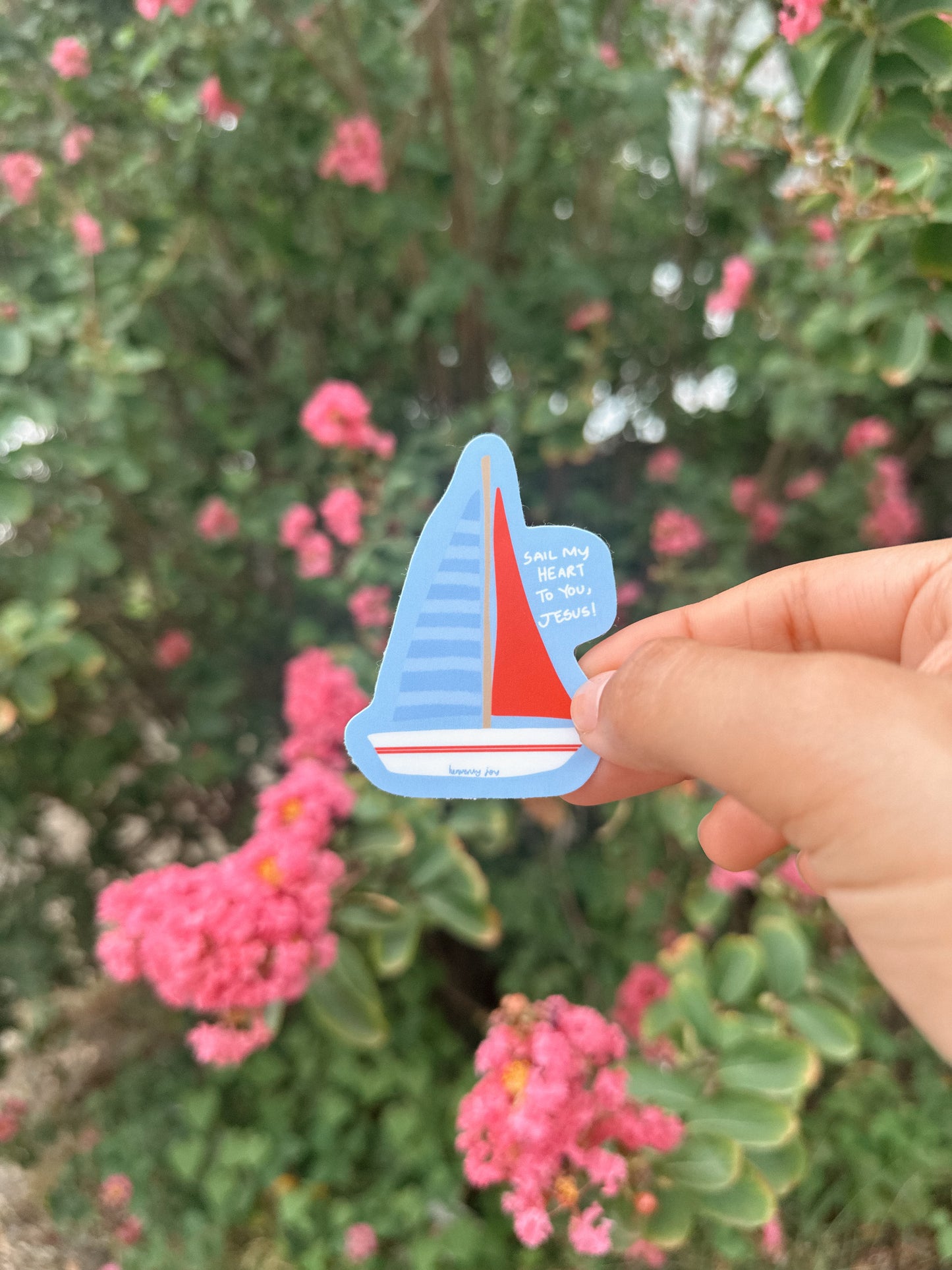 Sail My Heart To You Jesus Sticker